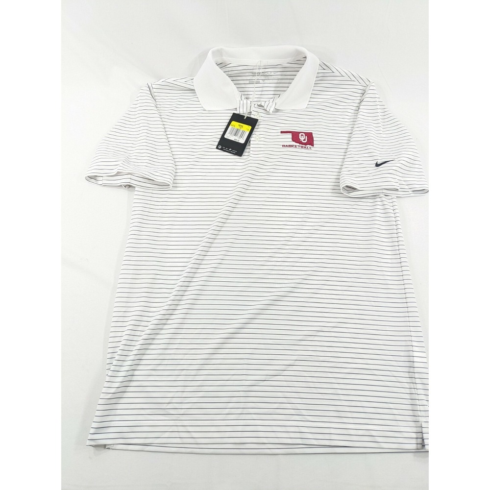 New  Nike Golf Modern Fit Blade Collar Short Sleeve OU Basketball Polo Small